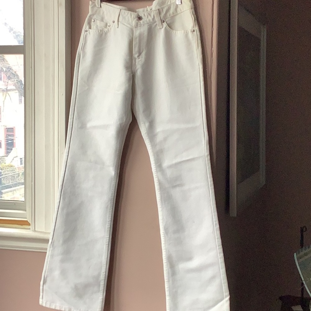Levi’s flared white jeans, never worn